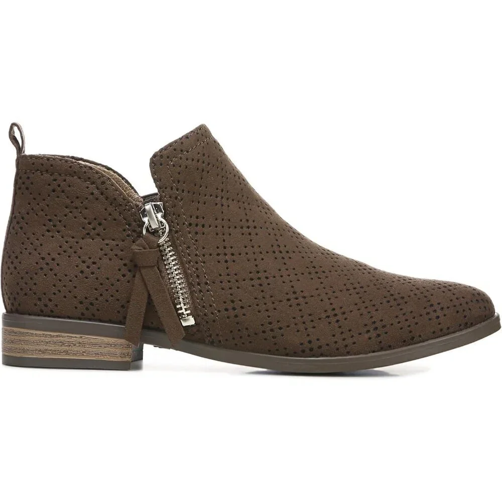 Casual Chocolate Brown Ankle Booties for Women - Eco-Crafted with Cushioning - Picture 6 of 9